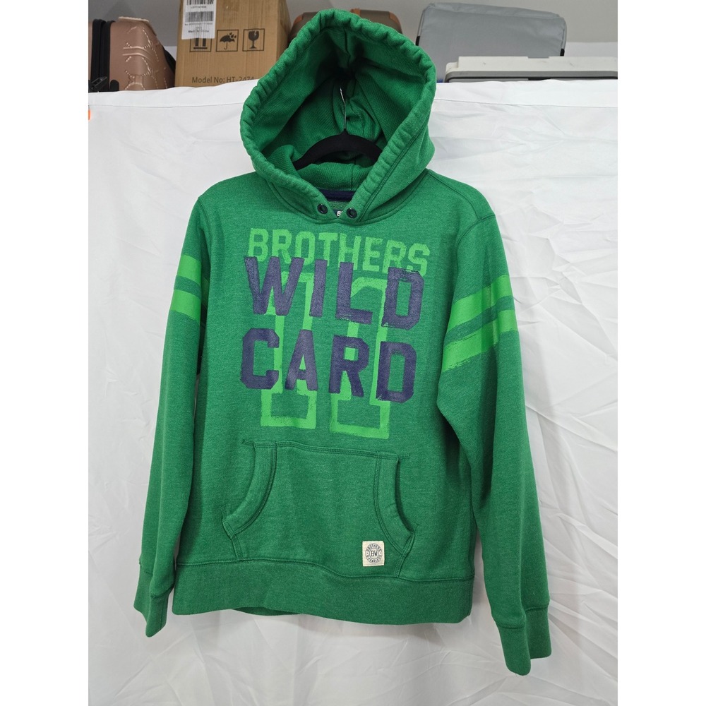 Brothers Wild Card Green Graphic Hoodie Sweatshirt Kids‎ XXL